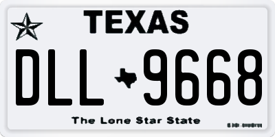 TX license plate DLL9668