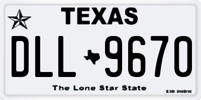 TX license plate DLL9670