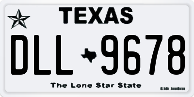TX license plate DLL9678