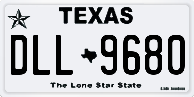 TX license plate DLL9680