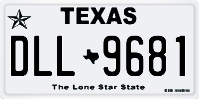 TX license plate DLL9681