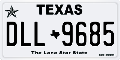 TX license plate DLL9685