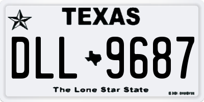 TX license plate DLL9687