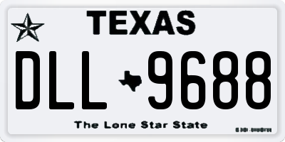 TX license plate DLL9688
