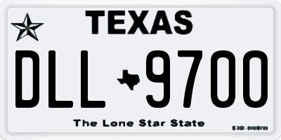 TX license plate DLL9700