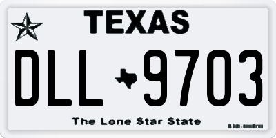TX license plate DLL9703