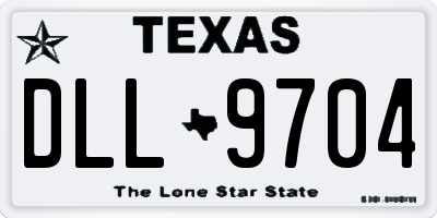 TX license plate DLL9704