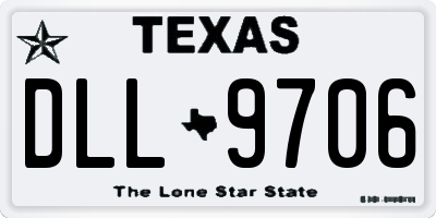 TX license plate DLL9706