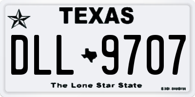 TX license plate DLL9707