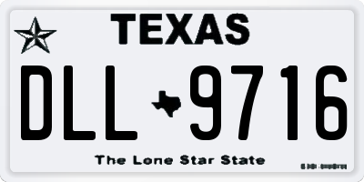 TX license plate DLL9716
