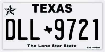 TX license plate DLL9721
