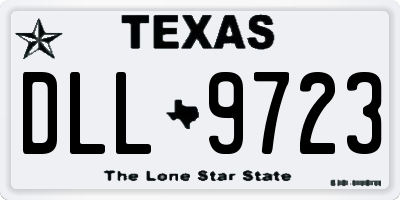 TX license plate DLL9723