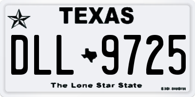 TX license plate DLL9725