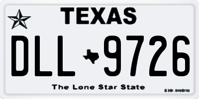 TX license plate DLL9726