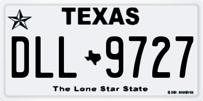 TX license plate DLL9727