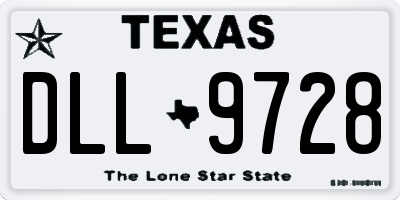 TX license plate DLL9728