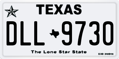 TX license plate DLL9730