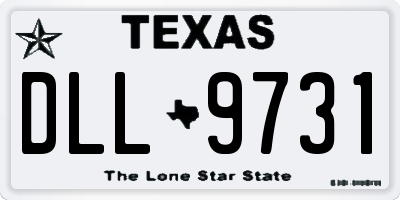 TX license plate DLL9731