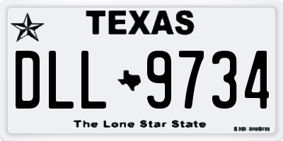 TX license plate DLL9734