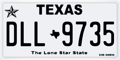TX license plate DLL9735