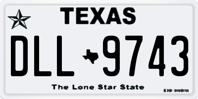 TX license plate DLL9743