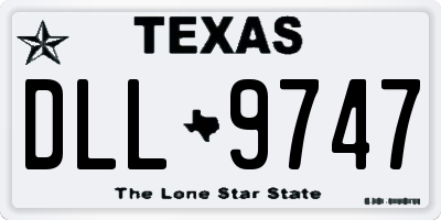 TX license plate DLL9747