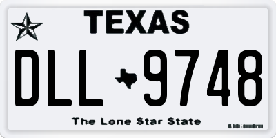 TX license plate DLL9748