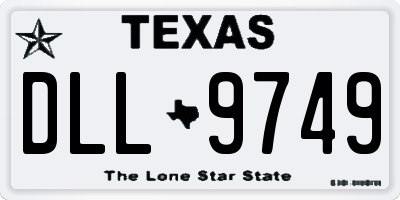 TX license plate DLL9749