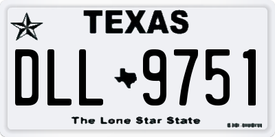 TX license plate DLL9751
