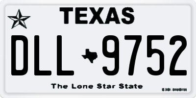 TX license plate DLL9752