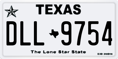 TX license plate DLL9754