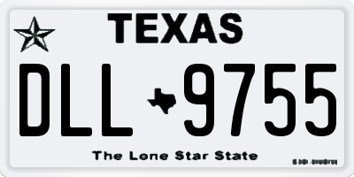 TX license plate DLL9755