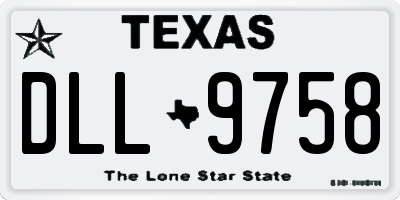TX license plate DLL9758