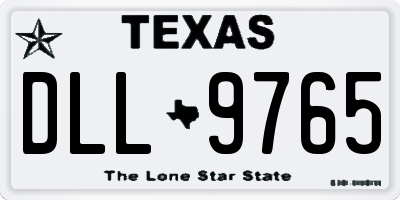 TX license plate DLL9765