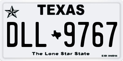 TX license plate DLL9767