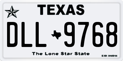 TX license plate DLL9768