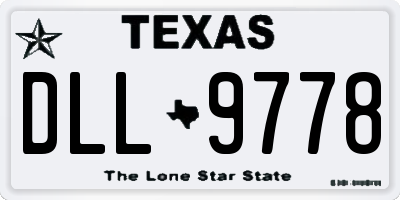 TX license plate DLL9778
