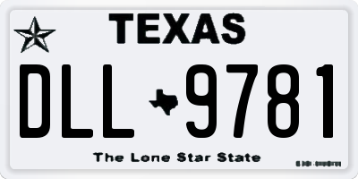 TX license plate DLL9781