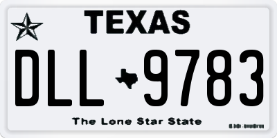 TX license plate DLL9783