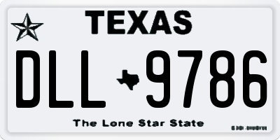TX license plate DLL9786