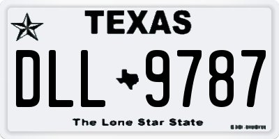 TX license plate DLL9787