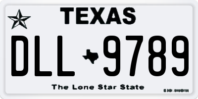 TX license plate DLL9789