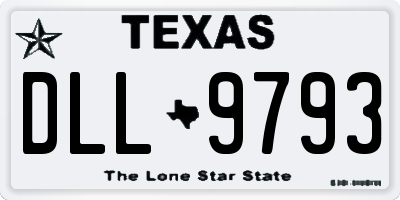 TX license plate DLL9793