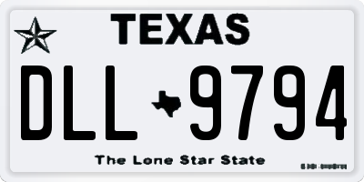 TX license plate DLL9794