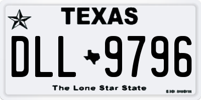 TX license plate DLL9796
