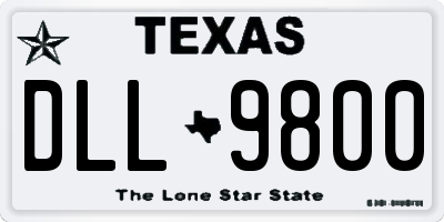 TX license plate DLL9800