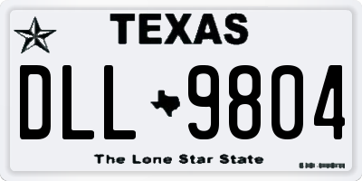 TX license plate DLL9804