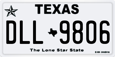 TX license plate DLL9806