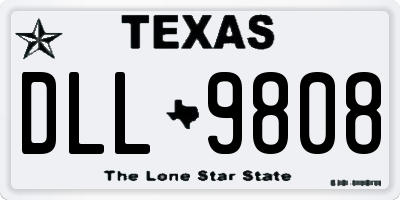 TX license plate DLL9808
