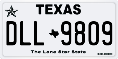 TX license plate DLL9809
